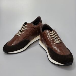 Giuseppe Zanotti Jimy SC Uomo Braky Print Cuoio Brown Sneakers Men's EU 42/US 8